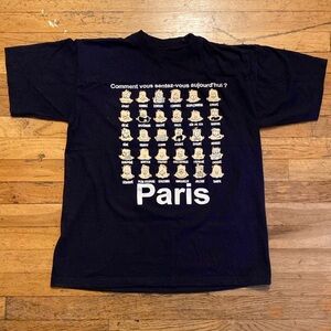 Paris Mood Graphic T-Shirt - Navy